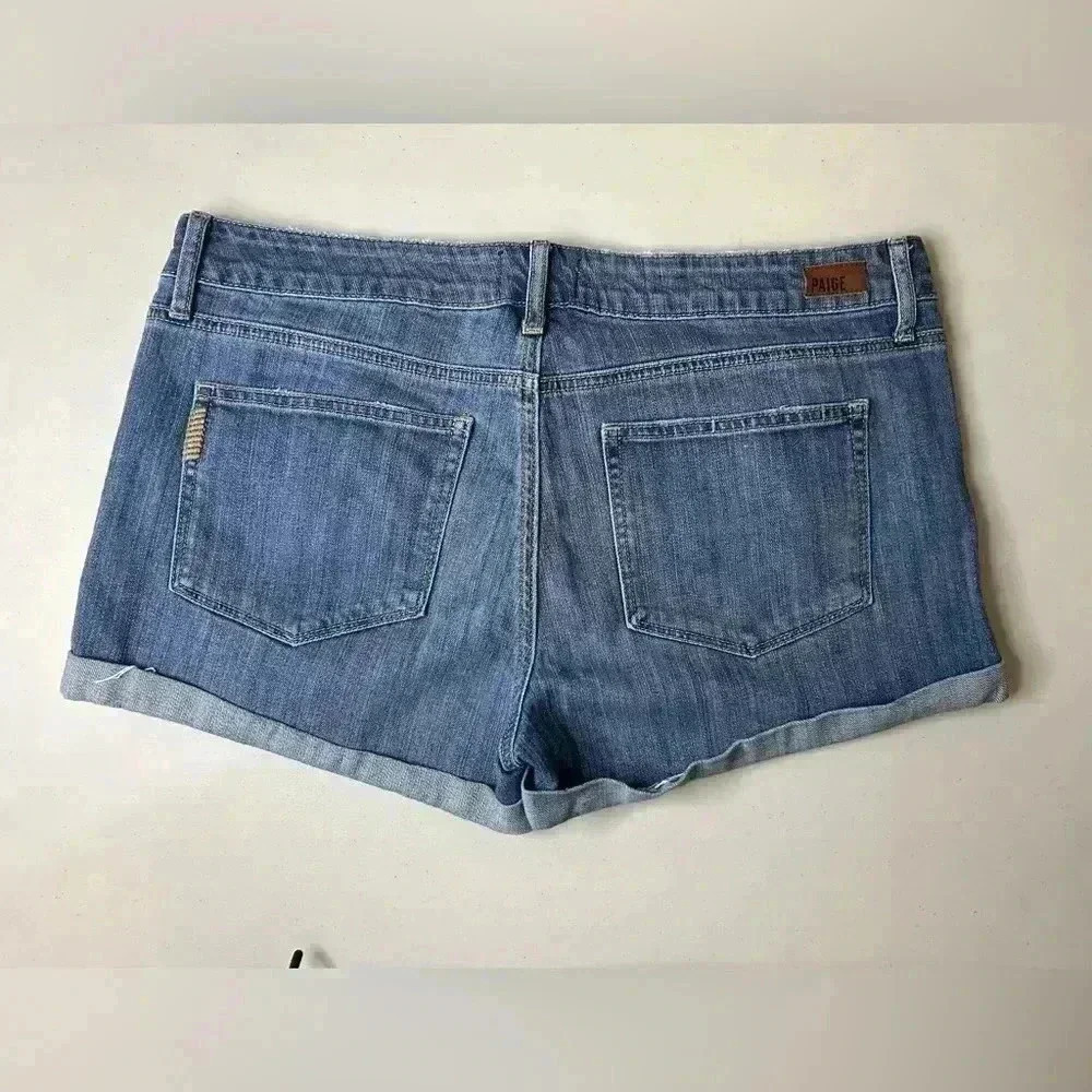 Paige Denim Jimmy Jimmy Rolled Cutt-off Jean Shorts Size‎ 31 - Picture 4 of 5